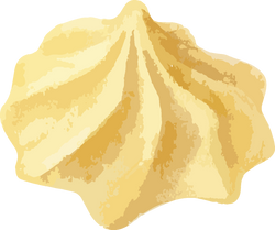 Watercolor illustration of meringue.