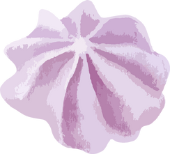 Watercolor illustration of meringue.