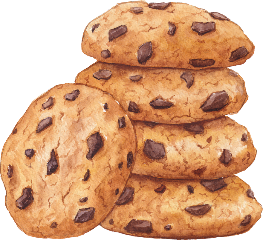 Watercolor Chocolate Chip Cookies